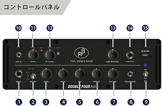 ベース PJB Double Four Plus White Double Four Plus | PHIL JONES BASS